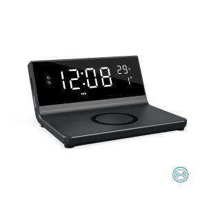 Бездротовий зарядний пристрій з годинником Cyber
