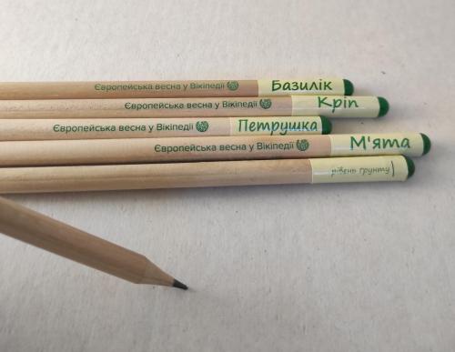 олівці з насінням з лого